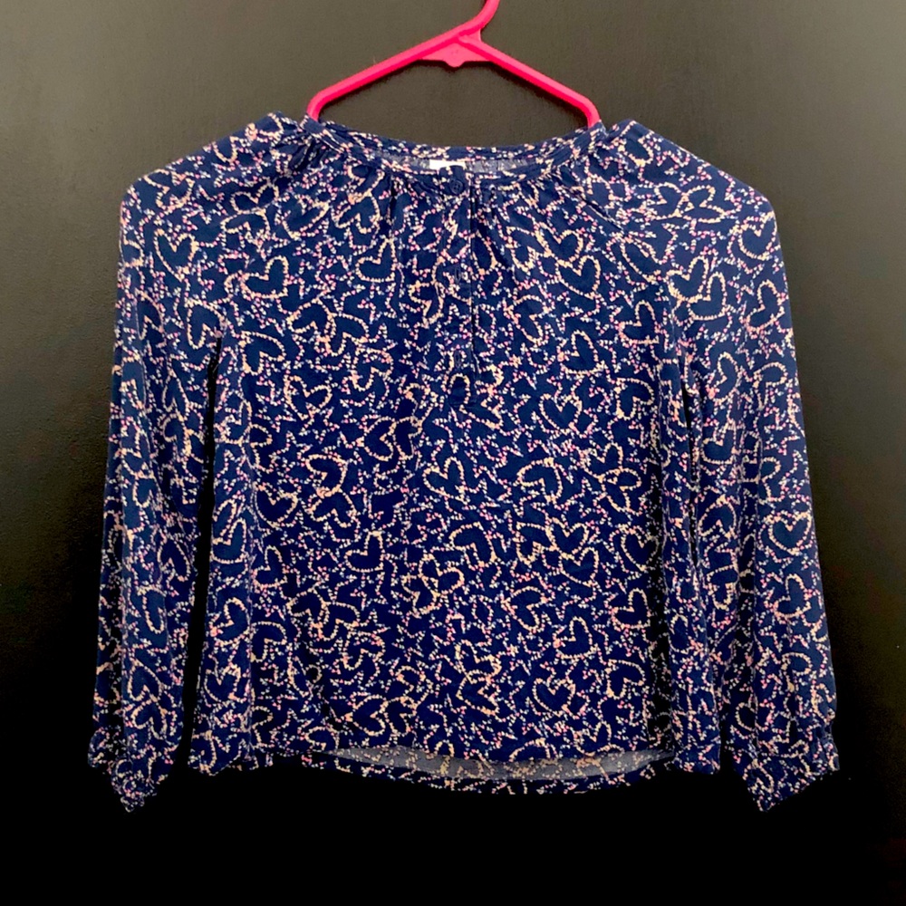 Girls heart print blouse